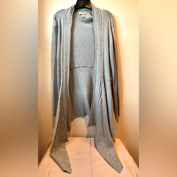 Open Gray Cardigan Size X-Large by Dana Buchman - Picture 1 of 4
